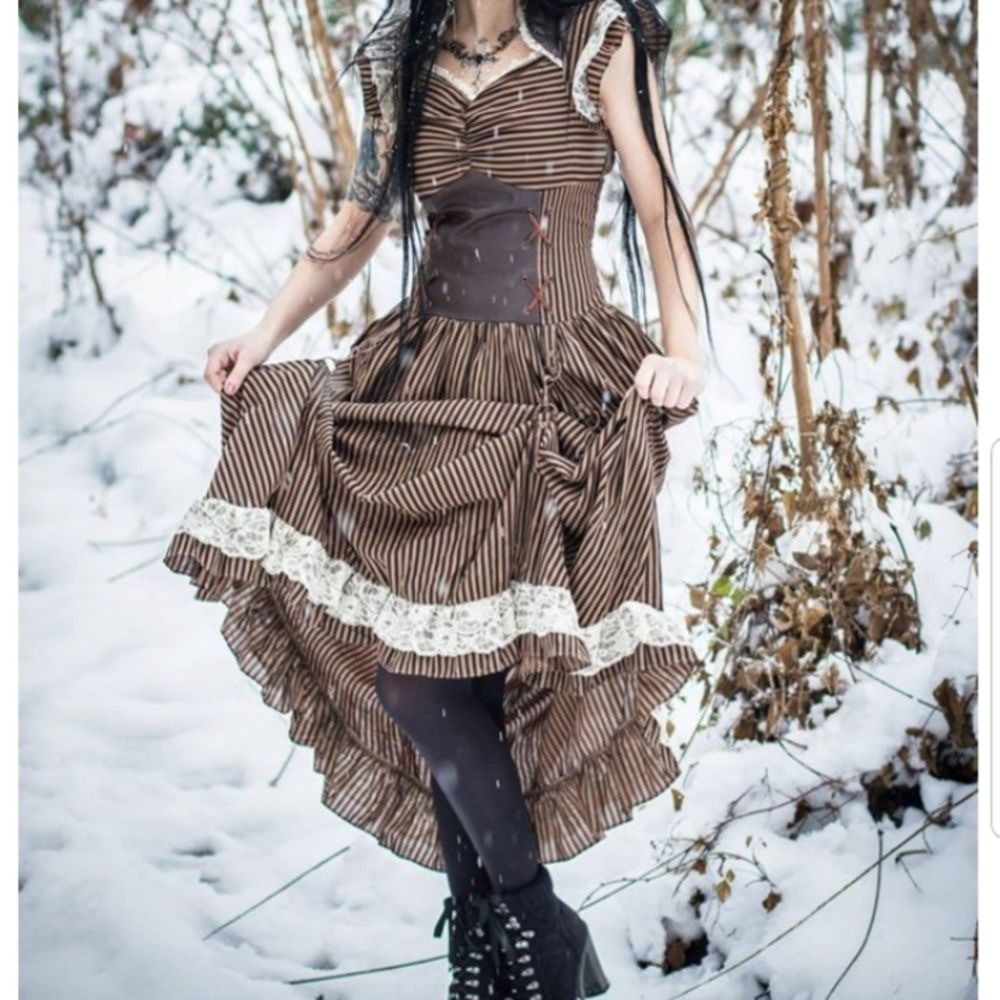 Banned Victorian Steampunk Vintage Dress Dara Collection Large